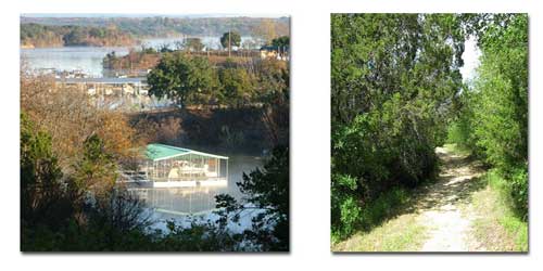 Hiking trails around Lake Whitney