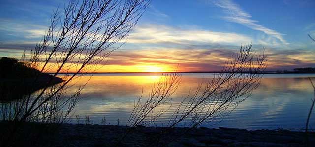 Sunset over Lake Whitney